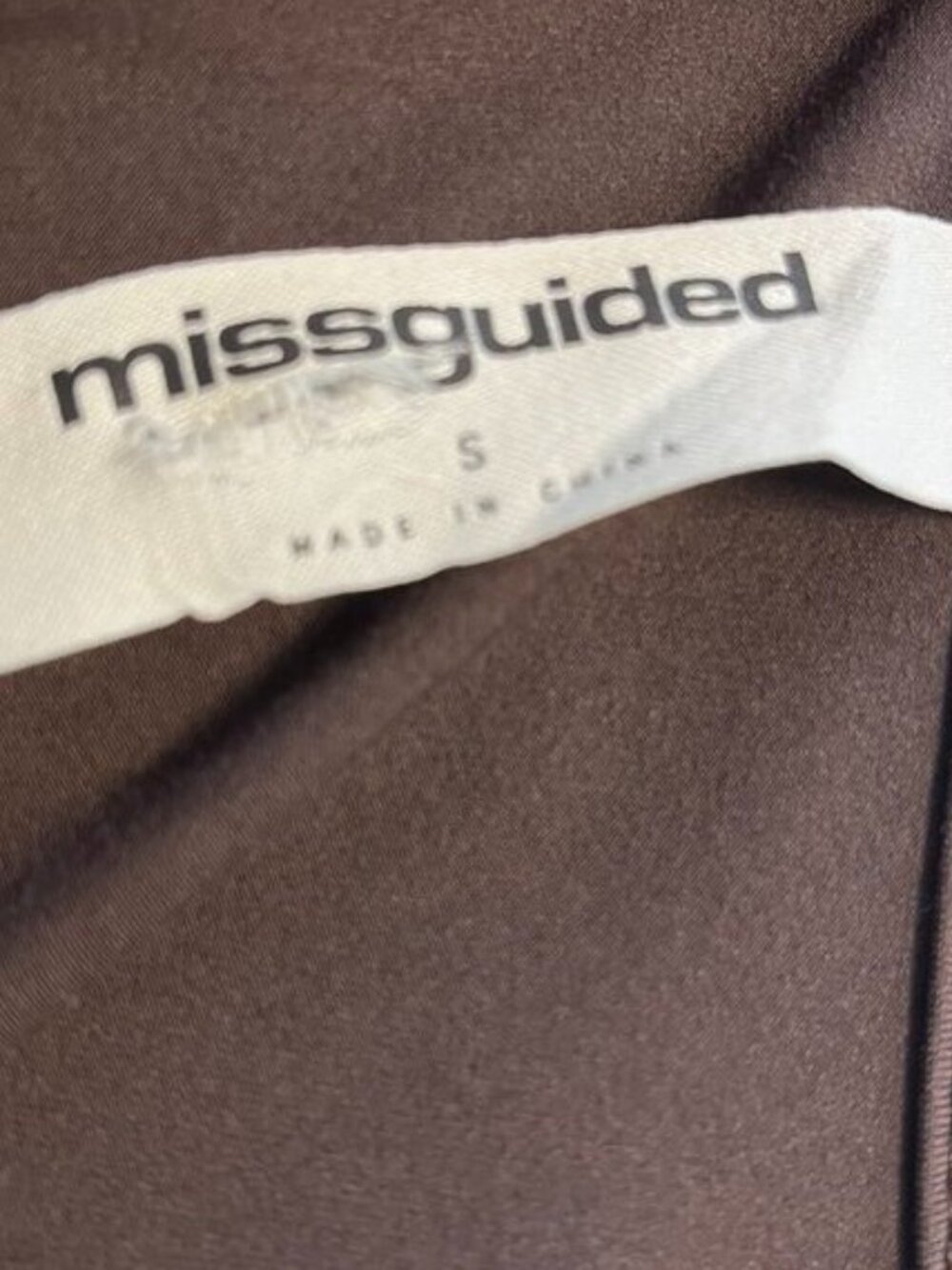 Missguided Coffee Brown Slinky Maxi Dress Size S - Picture 9 of 9